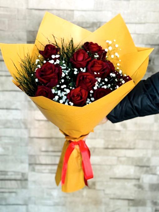 11 Kırmızı Gül Buketi